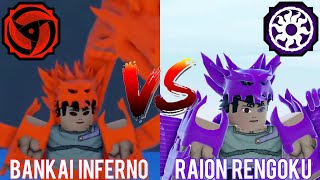 CODE Bankai Inferno vs Raion Rengoku  Shindo Life Battles [upl. by Odnanreh]