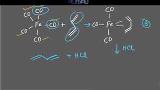 Q100 ‖ FeCO5 reaction with 13Butadiene and then with HCl ‖ PYQ [upl. by Brill]