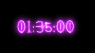 Purple neon vampire timer 1 hour 35 minutes countdown [upl. by Ruperto]