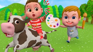 Moo Moo Brown Cow  Farm Animals Song  Bum Bum Kids Song amp Nursery Rhymes [upl. by Neelav]