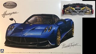 Building the Aoshima Pagani Huayra 124 scale model part 1 [upl. by Neneek320]