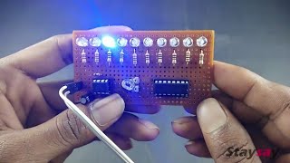 LED Chaser using 555 and 4017  Dancing LED  SdevElectronics [upl. by Nitsej]