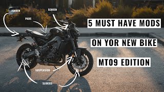 5 must have mods for your new bike  MT09 EDITION [upl. by Enoved493]