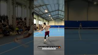 Terence Atmane ATP 158 dictating two points with his powerful forehand Interclubs Pro B tennis [upl. by Nav]