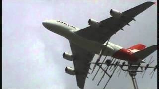 A380 Qantas takeoff over the neighbourhood [upl. by Yelnats310]