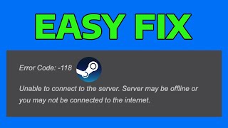 How To Fix Steam Error Code 118 or 138 [upl. by Auqeenwahs]