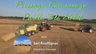 Pressage et ramassage paille blé 2024 [upl. by Matejka]