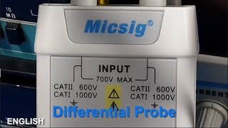 Product review Micsig DP10007 High Voltage Differential Probe 100MHz Probe Kit for oscilloscope [upl. by Arem]