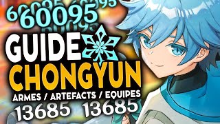 CHONGYUN un perso UNIQUE  Guide 2023 Artéfacts Teams amp Armes   Genshin Impact [upl. by Malachy985]