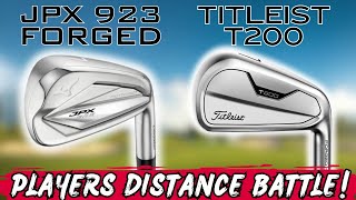 PLAYERS DISTANCE BATTLE Mizuno JPX 923 Forged vs Titleist T200 [upl. by Elimac]