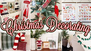 🎄 FESTIVE CHRISTMAS DECORATING IDEAS 🎄 Traditional Kid Friendly Living Room Christmas Decor [upl. by Esele]