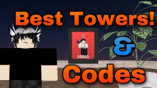 Best Towers to Use in Arena Tower Defense  Codes [upl. by Anitneuq813]