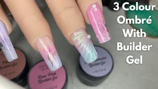 Builder Gel Nail Extensions How To Ombré  Madam Glam Swatches And Kali Lamp [upl. by Ainoyek]