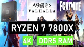 Ryzen 7800x benchmarks Games at 4K RAM 32GB DDR5 5200MHz 🔥🔥 [upl. by Nohsreg595]