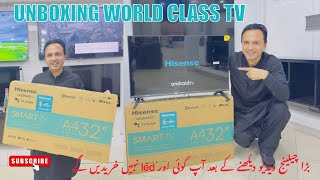 Hisense Led 32A4N 80cm ok Google smart tv unboxing [upl. by Intisar]