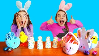 EASTER MYSTERY MEMORY MATCH CUPS Challenge By The Norris Nuts [upl. by Ljoka]