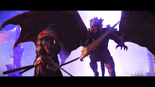 Skyrim Mod Shadow of Mereth Boss Fight  Somozzunath The Daedric Titan [upl. by Carlick]