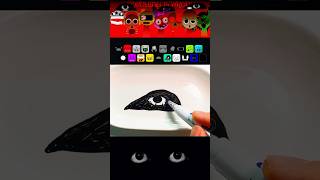 I drew BLACK EYE from Sprunki Incredibox with a pen on the water [upl. by Nottus]