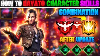 BR RANK amp CS RANK BEST CHARACTER COMBINATION IN FREE FIRE  HAYATO CHARACTER SKILL COMBINATION 2023 [upl. by Rustie314]