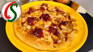 Melting Crunch  Easy Recipe Rustic Puff Pastry Pizza with Potatoes and Speck [upl. by Ylen513]