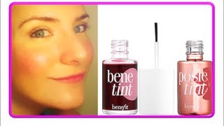 Benefit Tints Benetint vs Posietint Review Demo  Lip amp Cheek Stains [upl. by Notled]