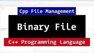 Binary Files in C  CPP Programming File Handling Video Tutorial [upl. by Subak]