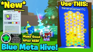 New BEST Blue Hive Meta Build Guide How To Make GOOD Honey After Nerf MacroingBoost Bee Swarm [upl. by Granny]