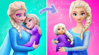 Elsa and Anna with Their Babies  32 Frozen DIYs [upl. by Randa]