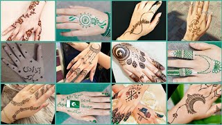 14 August mehndi design 2023  Independence Day mehndi designs  14 aug mehndi design  moon henna [upl. by Anahsirk]