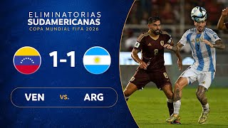 VENEZUELA vs ARGENTINA 11  RESUMEN  ELIMINATORIAS SUDAMERICANAS  FECHA 9 [upl. by Araek]