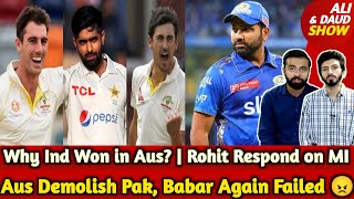 Aus Destroy Pak Babar Failed Pak Media Angry Why Ind Won in Aus  Rohit Respond on MI  Ind v SA [upl. by Naujuj]