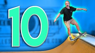 10 EASIEST MINI RAMP SKATEBOARD TRICKS FOR BEGINNERS [upl. by Nipahc]