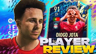 DENTRO DA ÁREA É INCRÍVEL EUSÉBIO DOS POBRES  DIOGO JOTA 91  TOTS  PLAYER REVIEW I FIFA 22 UT [upl. by Estevan]