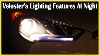 2011  2017 Hyundai Veloster Headlights and Taillights NightTime Clips Drive And Be Driven [upl. by Arihday]