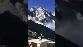 Massive Rock quotAvalanchequot Forces Evacuations in Swiss Alps [upl. by Elletnahc]