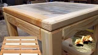 Fabrication table basse bois de palette [upl. by Alliuqat419]