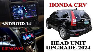 HONDA CRV HEAD UNIT UPGRADE  Lenovo android 14 head unit honest review [upl. by Casilde16]