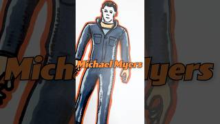 Halloween Michael Myers Art halloween michaelmyers draw youtubechannel art [upl. by Lamond331]