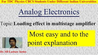 LOADING EFFECT IN MULTISTAGE AMPLIFIERS [upl. by Laird]