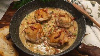 Comment faire un poulet à la moutarde  make this delicious chicken with mustard [upl. by Idoj]