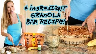 4 Ingredient Granola Bar Recipe  Healthy Snack  Nutscom [upl. by Kearney]