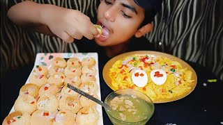 spicy pani puri 🔥🥵pasta 🍝 amp Maggi noodles🍜 eating 😋mukbang eating food viralvideo video [upl. by Aenal]