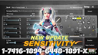 NEW UPDATE 34🔥BEST SENSITIVITY CODE  CONTROL SETTINGS BGMIPUBG MOBILE Zero Recoil Sensitivity 🔥 [upl. by Bord936]