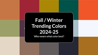 Pantone 2025  Fall  Winter Colors [upl. by Orrocos]