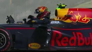 Verstappen crashes after breaks failure [upl. by Yrmac]