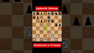 Goldsmith Defense Checkmate in 11 Moves chess [upl. by Slaohcin]