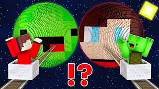 How Mikey and JJ Found Road To JJ and MIKEY Planets in Minecraft Challenge Maizen [upl. by Enyad]