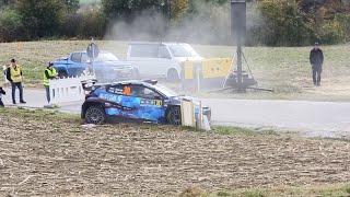 WRC Central European Rally 2024 Saturday Big Jumps Mistakes Action [upl. by Lethia]