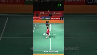 Longest rally 46 shots Shi Yu Qi vs Kento Momota  Kumamoto Masters Japan 2023 MS QF shorts [upl. by Tandie]