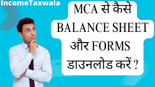 MCA से BALANCE SHEET और FORMS DOWNLOAD कैसे करें [upl. by Yenhoj]